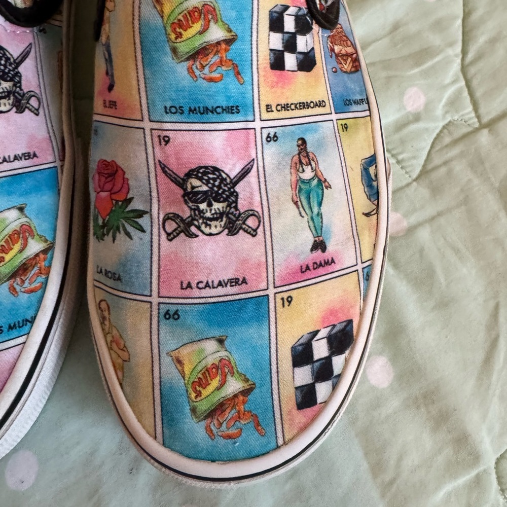 Vans Multicolor Lotería Print Sneakers Women size 9.5 - Picture 4 of 16